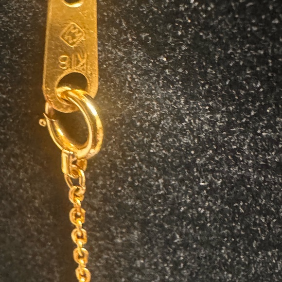 K18 Japan Gold heart Necklace 40cm - Picture 4 of 10